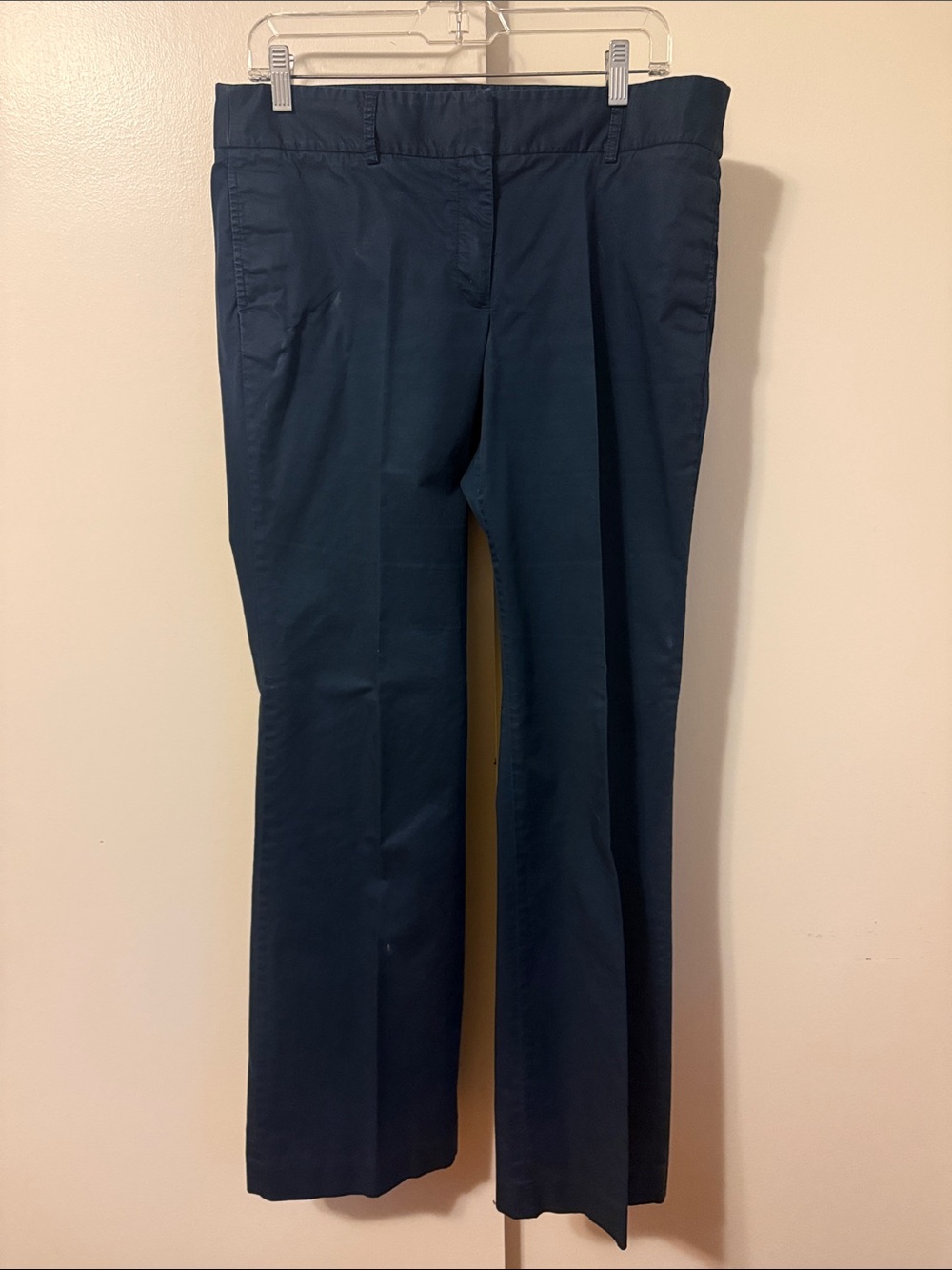 J. Crew Factory Straight-Leg Dress Pants in Navy